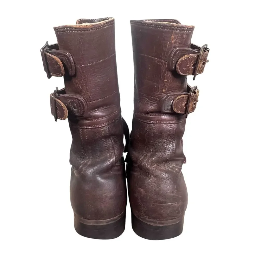 Vintage WWII US Army M-1943 Double-Buckle Combat Boots Size 7 E